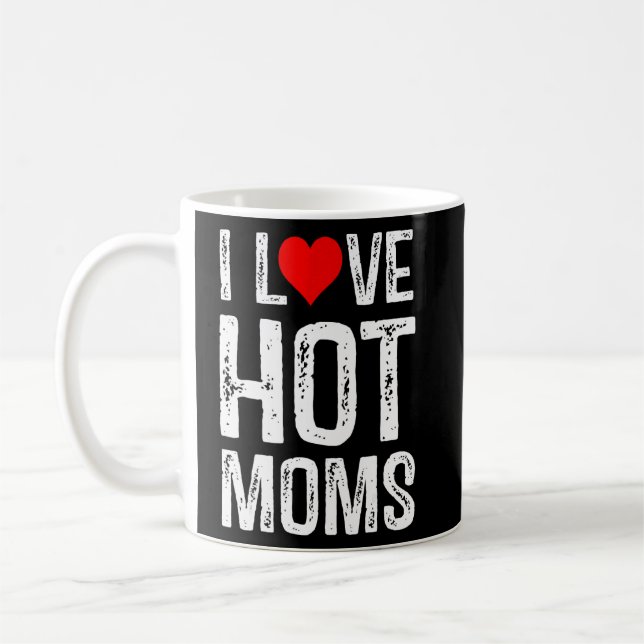 I Kärlek Hett Mammor I Heart Hett Mammor Kaffemugg (Vänster)