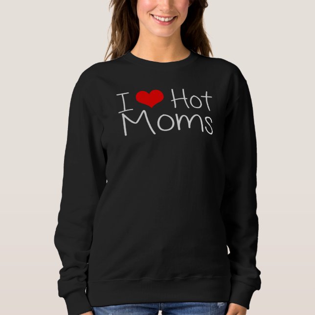 I Kärlek Hett Mammor Red Heart Kärlek Mammor T Shirt (Framsida)