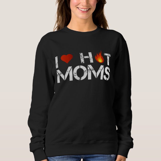 I Kärlek Hett Mammor Red Heart Kärlek Mammor Tee (Framsida)