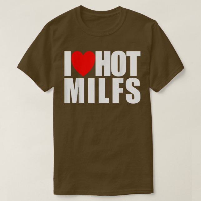 I Kärlek Hett MILFS Red Heart Kärlek Hett Mamma I  T Shirt (Design framsida)