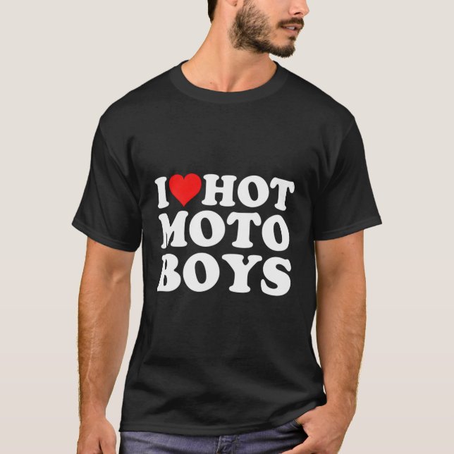I Kärlek Hett Moto T Shirt (Framsida)