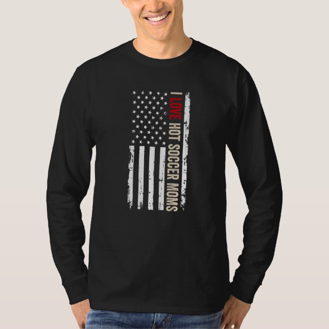 I Kärlek Hett Oceanen Mammor Amerikanska USA flagg T Shirt (Framsida)