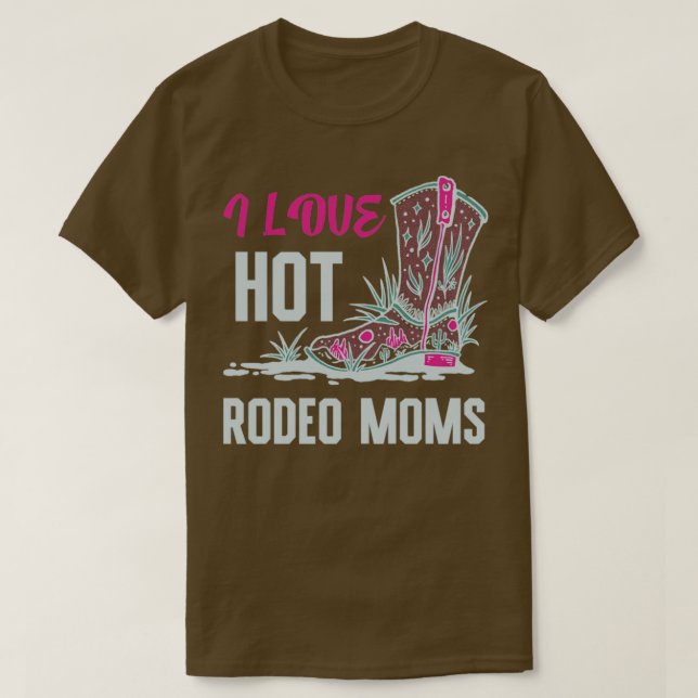 I Kärlek Hett Rodeo Mammor Funny Valentine Hett Ma T Shirt (Design framsida)