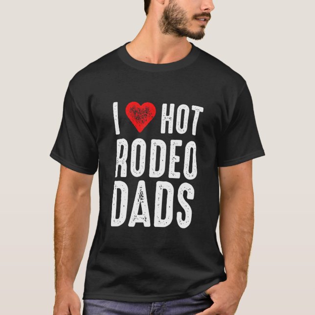 I Kärlek Hett Rodeo Pappor T Shirt (Framsida)