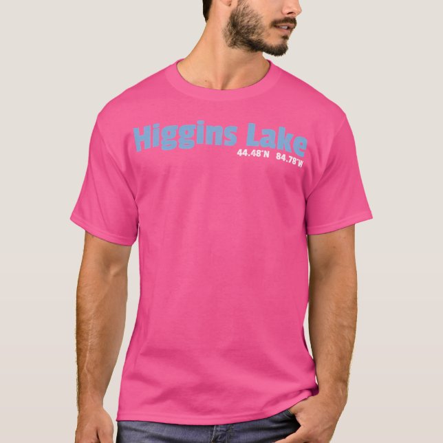 I Kärlek Higgins Sjö Design Michigan Camping Gift T Shirt (Framsida)