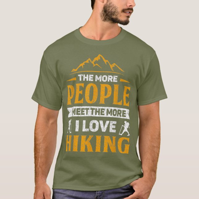 I Kärlek Hiking T Shirt (Framsida)