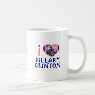 I Kärlek Hillary Clinton for USA President Heart a Kaffemugg