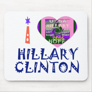 I Kärlek Hillary Clinton for USA President Heart a Musmatta