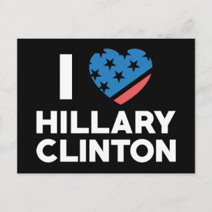 I Kärlek Hillary Clinton Vykort