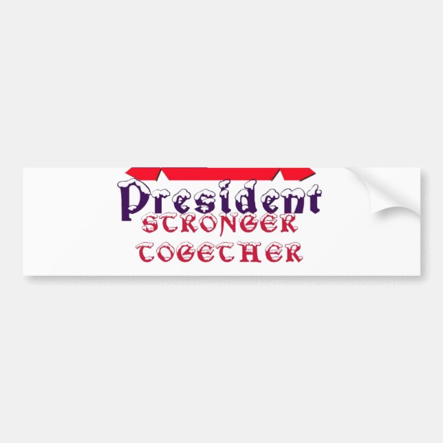I kärlek Hillary till USA:s president.. Bildekal (Framsidan)