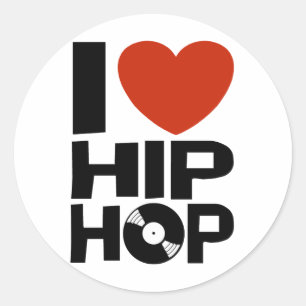 I KÄRLEK HIP HOP RUNT KLISTERMÄRKE