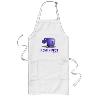 I Kärlek Hippos Apron Långt Förkläde