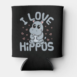 I Kärlek Hippos Cute Hippopotamus Älskare