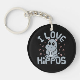 I Kärlek Hippos Cute Hippopotamus Älskare