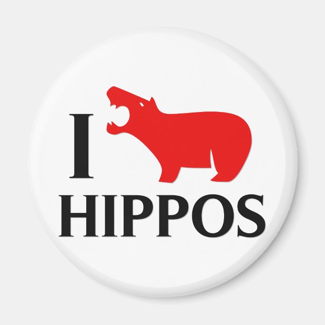 I Kärlek Hippos Magnet (Framsidan)