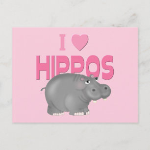 I Kärlek Hippos Vykort