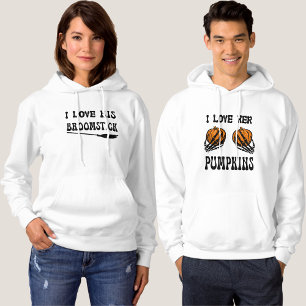 I KÄRLEK HIS BROOM STICK Funny Halloween Par T Shirt