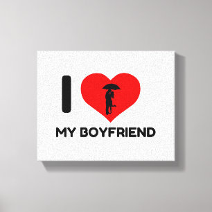 I KÄRLEK HJÄLPER MIN BOYFRIEN CANVASTRYCK