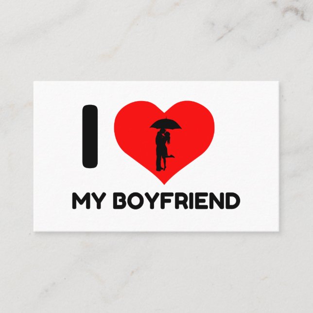 I KÄRLEK HJÄLPER MIN BOYFRIEN VISITKORT (Framsida)