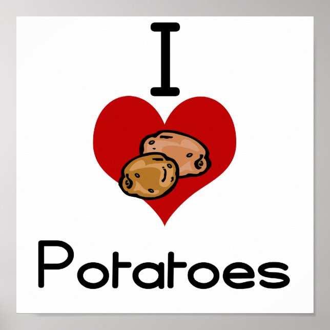 I kärlek-hjärt-potatis poster (Framsidan)