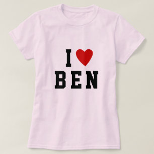 I kärlek hjärta 3 brev anpassningsbar fet text nam t shirt