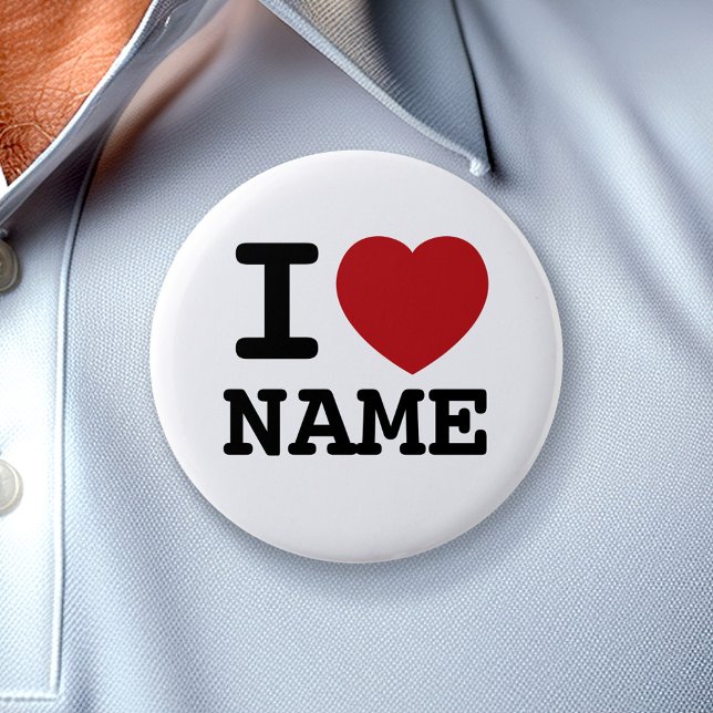 I Kärlek (hjärta).. Anpassa det här! Knapp (Custom Button - I Heart You)