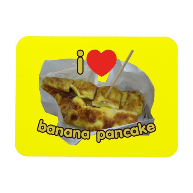 I Kärlek (hjärta) Banana Pancake ... Thai Street F Magnet (Horisontell)