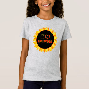 I kärlek hjärta Eclipses sol astronomibarn T Shirt