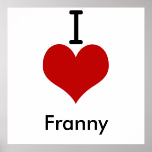 I Kärlek (hjärta) Franny Poster