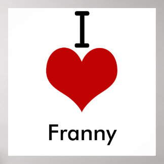 I Kärlek (hjärta) Franny Poster