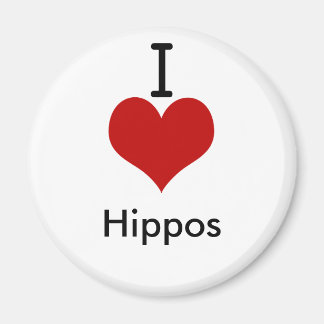 I Kärlek (hjärta) Hippos Magnet