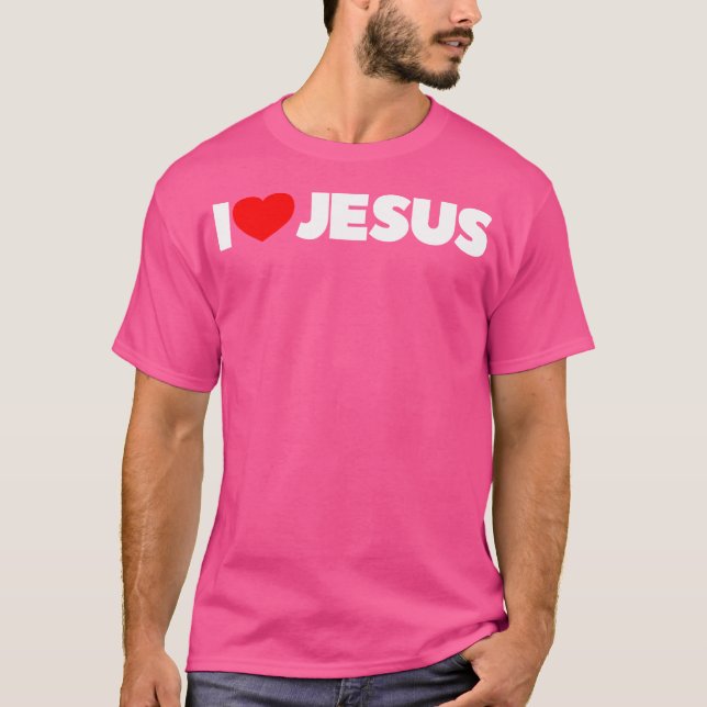 I Kärlek (hjärta) Jesus T Shirt (Framsida)