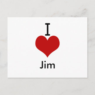 I Kärlek (hjärta) Jim Vykort