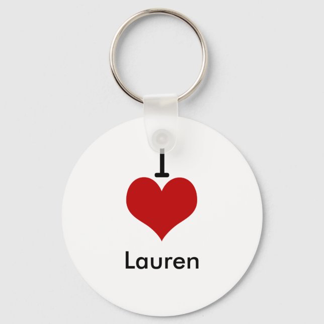 I Kärlek (hjärta) Lauren Nyckelring (Framsida)