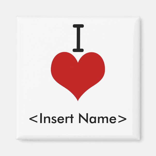 I Kärlek (hjärta) Magnet (Framsidan)