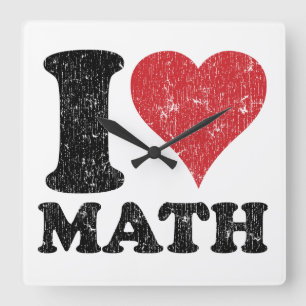I Kärlek (hjärta), matematiklås Fyrkantig Klocka