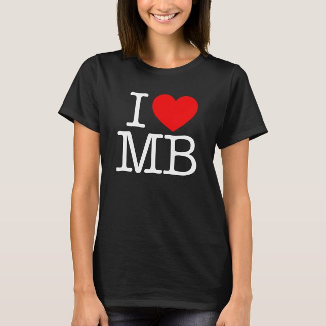 I Kärlek (hjärta) MB T Shirt (Framsida)