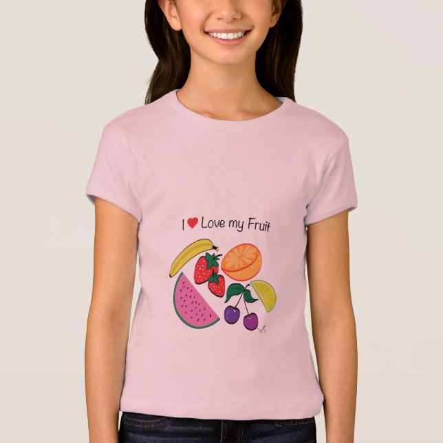 I Kärlek (hjärta), min frukt...................... T-shirt (Framsida)