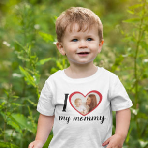 I kärlek hjärta min mamma fotovit anpassningsbar t shirt