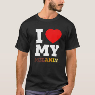 I Kärlek (hjärta) min Melanin Black History Month T Shirt