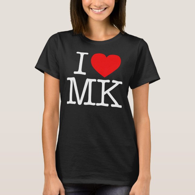 I Kärlek (hjärta) MK T Shirt (Framsida)