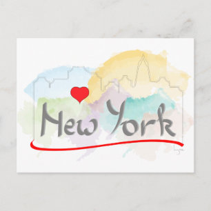 I kärlek (hjärta) New York, New York Vykort