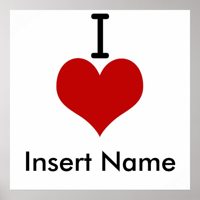 I Kärlek (hjärta) Poster (Framsidan)