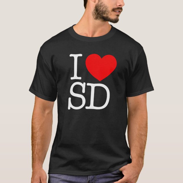 I Kärlek (hjärta) SD T Shirt (Framsida)