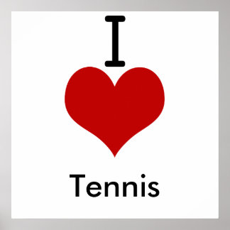 I Kärlek (hjärta) Tennis Poster