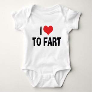 I Kärlek hjärta to Fart - Lusnyj Fart Humor Tee Shirt