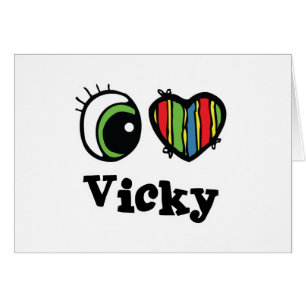 I Kärlek (hjärta) Vicky Hälsningskort