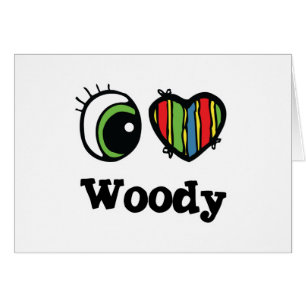 I Kärlek (hjärta) Woody Hälsningskort