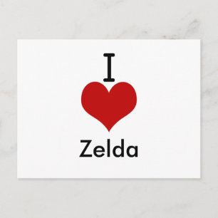 I Kärlek (hjärta) Zelda Vykort
