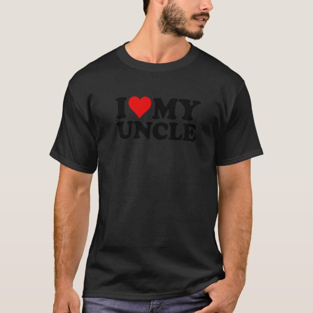 I KÄRLEK HJÄRTAT MIN UNCLE Premium T Shirt (Framsida)